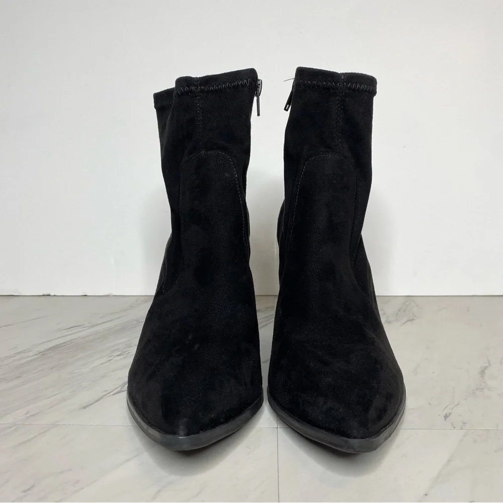 Steve Madden Touchdown Black Heeled Bootie 9.5